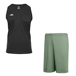 Kit Camiseta Regata Penalty X + Calção Penalty X - Masculino PRETO/VERDE