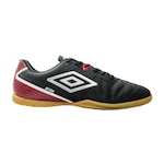 Chuteira de Futsal Umbro Indoor Attak Eternal - Adulto PRETO/VERMELHO