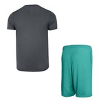 Kit Camiseta Penalty X + Bermuda Penalty X - Masculino VERDE/CINZA