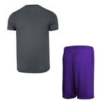 Kit Camiseta Penalty X + Bermuda Penalty X - Masculino CINZA/ROXO