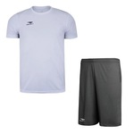 Kit Camiseta Penalty X + Bermuda Penalty X - Masculino BRANCO/CINZA