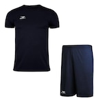 Kit Camiseta Penalty X + Bermuda Penalty X - Masculino PRETO/AZUL ESC