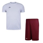 Kit Camiseta Penalty X + Bermuda Penalty X - Masculino BRANCO/VINHO