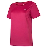 Camiseta feminina Puma Performance Tee 22 Rosa Esc/Cinza