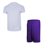 Kit Camiseta Penalty X + Bermuda Penalty X - Masculino BRANCO/ROXO