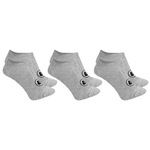 Kit Meias Sapatilha Esporte Legal Invisível - 3 Pares - Feminino CINZA