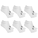 Kit Meias Sapatilha Esporte Legal Invisível - 6 Pares - Masculina BRANCO