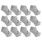 Kit Meias Sapatilha Esporte Legal Invisível - 12 Pares - Masculina CINZA