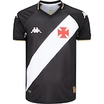 Camisa do Vasco Kombat Home Player 23 Kappa - Masculina PRETO/BRANCO