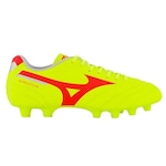 Chuteira de Campo Mizuno Morelia Club MD Adulto AMARELO/VERMELHO