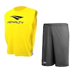 Kit Colete Penalty Futebol + Calção Penalty X - Infantil AMARELO/CINZA CLA