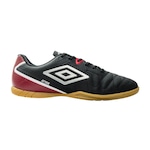 Chuteira Futsal Umbro Attak Eternal - Adulto PRETO/VERMELHO