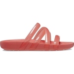 Sandália Crocs Splash Glossy Strappy Sandal Neon - Feminino Salmao