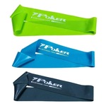 Kit Faixas Elásticas Poker 3 Níveis: Leve + Médio + Forte - 3 unidades Verde/Azul