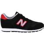 Tênis New Balance 373 Lace - Infantil PRETO/VERMELHO