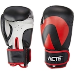 Luvas de Artes Marciais Acte Box P12 - Adulto PRETO/VERMELHO