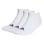 Kit de Meia adidas Cano Curto Sportswear - Adulto - 3 Pares BRANCO