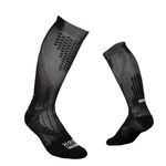 Meia Cano Alto Fiber Graduada Powersox - Adulto PRETO/CINZA