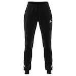 Calça adidas Essentials Single Jersey 3 Stripes Slim - Feminina PRETO