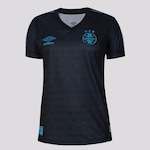 Camisa Grêmio Iii 2023 Umbro - Feminina PRETO