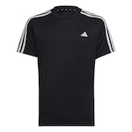 Camiseta adidas Essentials 3-Stripes - Infantil PRETO/BRANCO