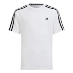 Camiseta adidas Essentials 3-Stripes - Infantil BRANCO/PRETO