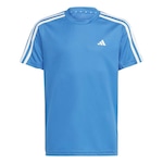 Camiseta adidas Essentials 3-Stripes - Infantil AZUL CLA/BRANCO