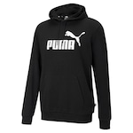 Blusão de Moletom com Capuz Puma Canguru Ess Big Logo - Masculino PRETO