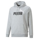 Blusão de Moletom Puma Canguru Ess+ 2 Col Big Logo Light Gray Heather - Masculino CINZA