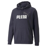 Blusão de Moletom com Capuz Puma Canguru Ess+ Col Big Logo Parisian Night - Masculino AZUL ESCURO