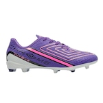 Chuteira de Campo Umbro Chrome - Adulto Roxo/Rosa