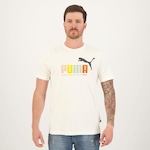 Camiseta Puma Ess+ Multicolor Fl - Masculina BRANCO