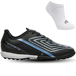 Chuteira Society Umbro Chrome + Meias - Adulto PRETO