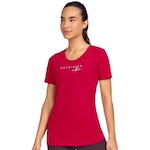 Camiseta Alto Giro Skin Fit Inspiracional - Feminina ROSA ESCURO