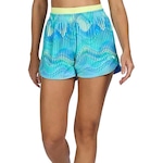 Shorts Alto Giro 3 em 1 Tn Ag - Feminino Azul/Verde