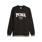 Blusão de Moletom Puma Squad Crew - Masculino PRETO/BRANCO