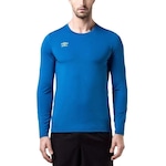 Camiseta Manga Longa Umbro Basic Uv - Masculina AZUL/CINZA CLA