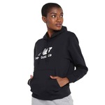 Blusão de Moletom com Capuz New Balance Essentials Basic - Feminino PRETO/BRANCO