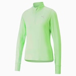 Camiseta Puma M/L Run Favorite Zip - Feminina VERDE CLARO