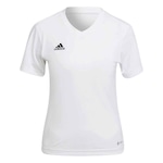 Camiseta adidas M/C Entrada 22- Feminina BRANCO/PRETO