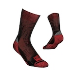 Meia de Compressão Fiber Powersox - Adultgo PRETO/VERMELHO