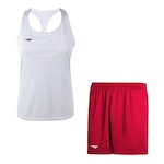 Kit Camiseta Regata Penalty X + Calção - Feminino BRANCO/VERMELHO