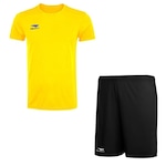 Kit Camiseta Penalty X + Calção Plus Size - Masculino PRETO/AMARELO