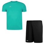 Kit Camiseta Penalty X + Calção Plus Size - Masculino VERDE/PRETO