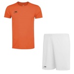 Kit Camiseta Penalty X + Calção Plus Size - Masculino BRANCO/LARANJA