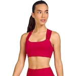 Top Fitness com Bojo Alto Giro Franzido - Feminino ROSA ESCURO