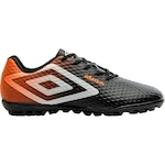 Chuteira Society Umbro Warskin - Adulto PRETO/LARANJA