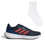 Tênis adidas Runfalcon 3 + Meia Color Sports - Masculino AZUL ESC/VERMELHO