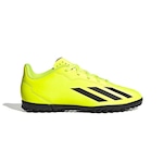 Chuteira Society adidas X Crazyfast 4 - Infantil Amarelo/Preto