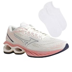 Tênis Mizuno Wave Creation 24 - Feminino + 1 Par Meias BEGE